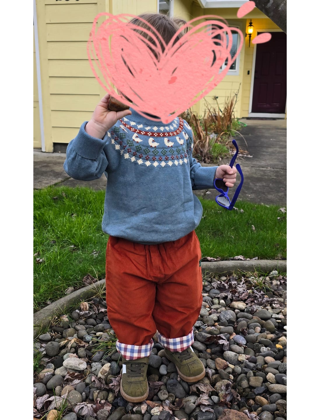 Customer photo review of Little Ducks Fairisle Knitted Jumper