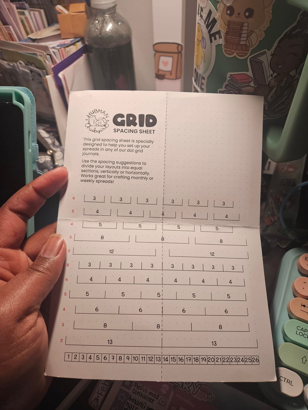 Customer photo review of Dot Grid Spacing Sheet