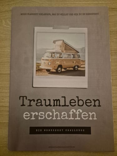 Customer photo review of "Traumleben Erschaffen" - Die Worksheet Challenge als DINA4 Workbook