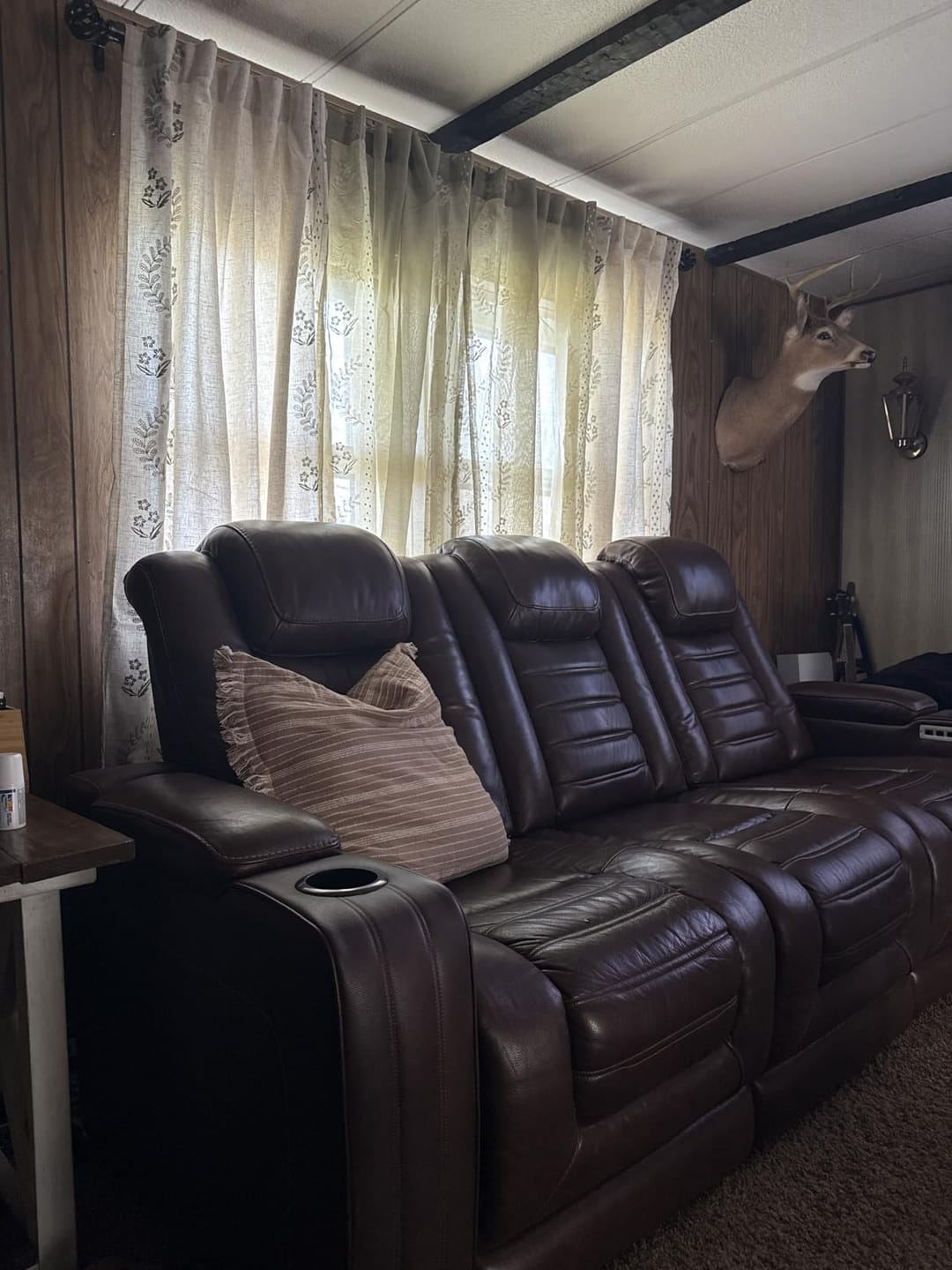 Customer photo review of Vintage Lined Embroidered Botanical Border Curtains