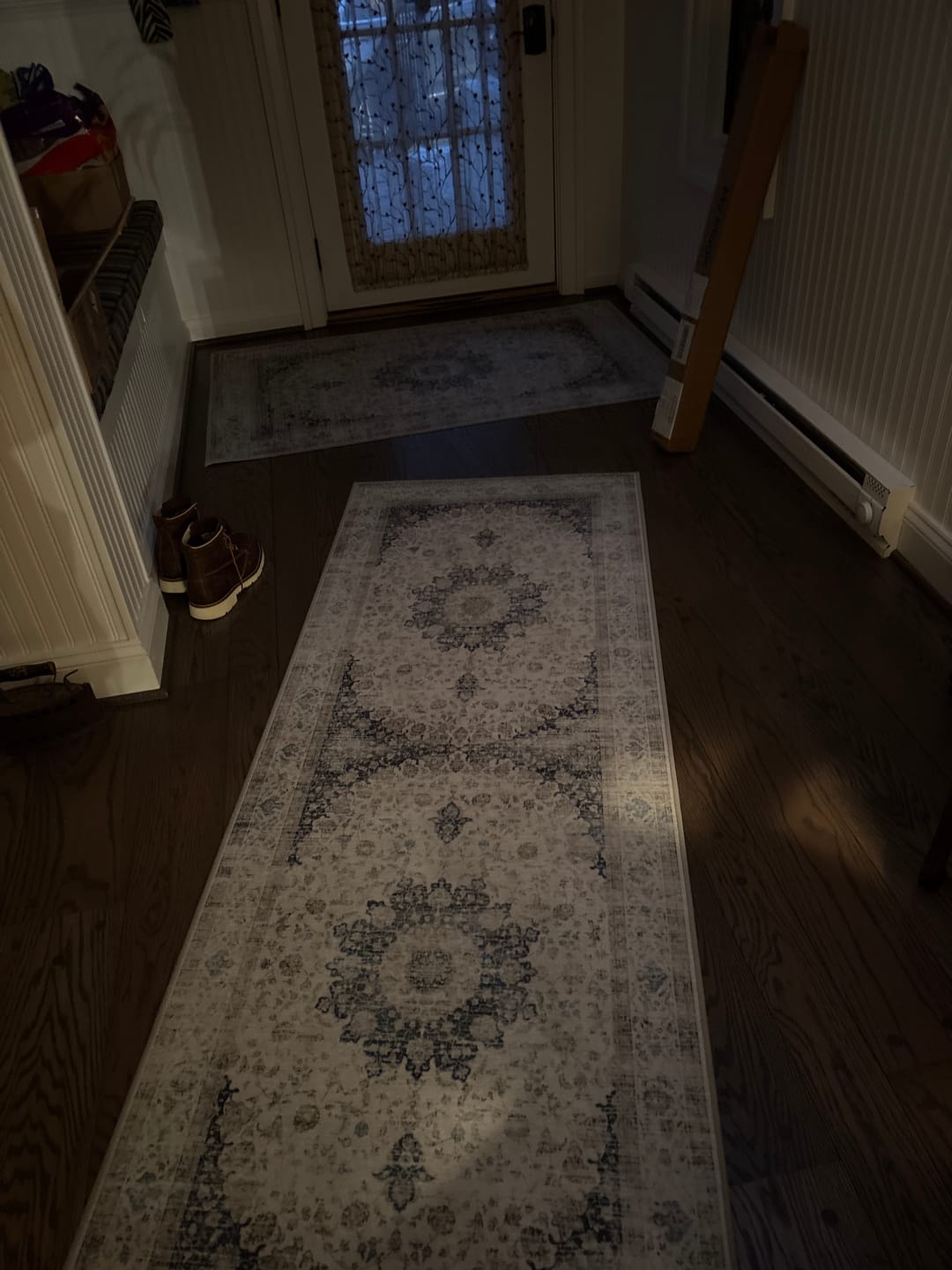 Customer photo review of Vespera Medallion Silver Machine Washable Rug