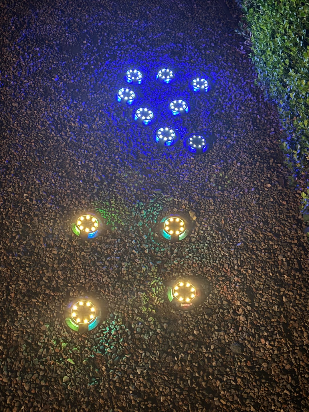 Customer photo review of GardenBrite™ Onyx Solar Ground Light Pack