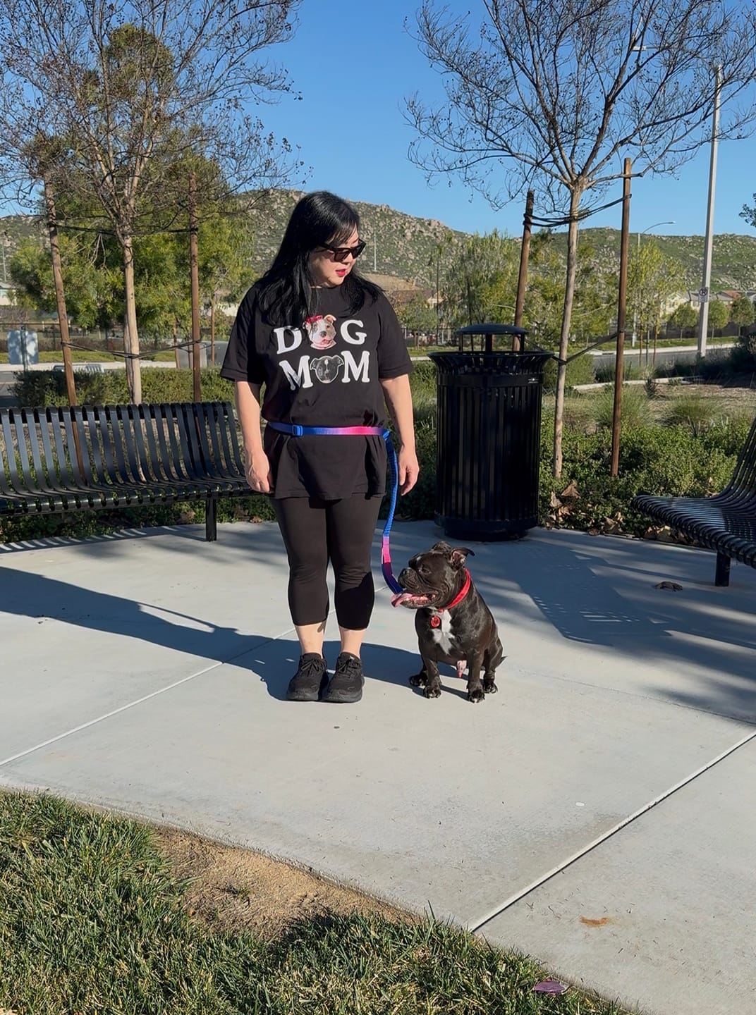 Customer photo review of Multipurpose Seatbelt Handsfree Leash & Poop Bag Holder Set - Snow Cone