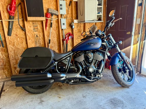 Customer photo review of 28L - Panzer Medium Quick Mount Indian Chief Dark Horse Motorcycle Saddlebags