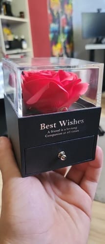Customer photo review of „Ewige Liebe“ – Rosenbox mit Herzkette ❤️