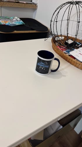 Customer photo review of TassenExpress - Becher Keramik Tasse mit Logo bedruckt 325ml Firmenlogo