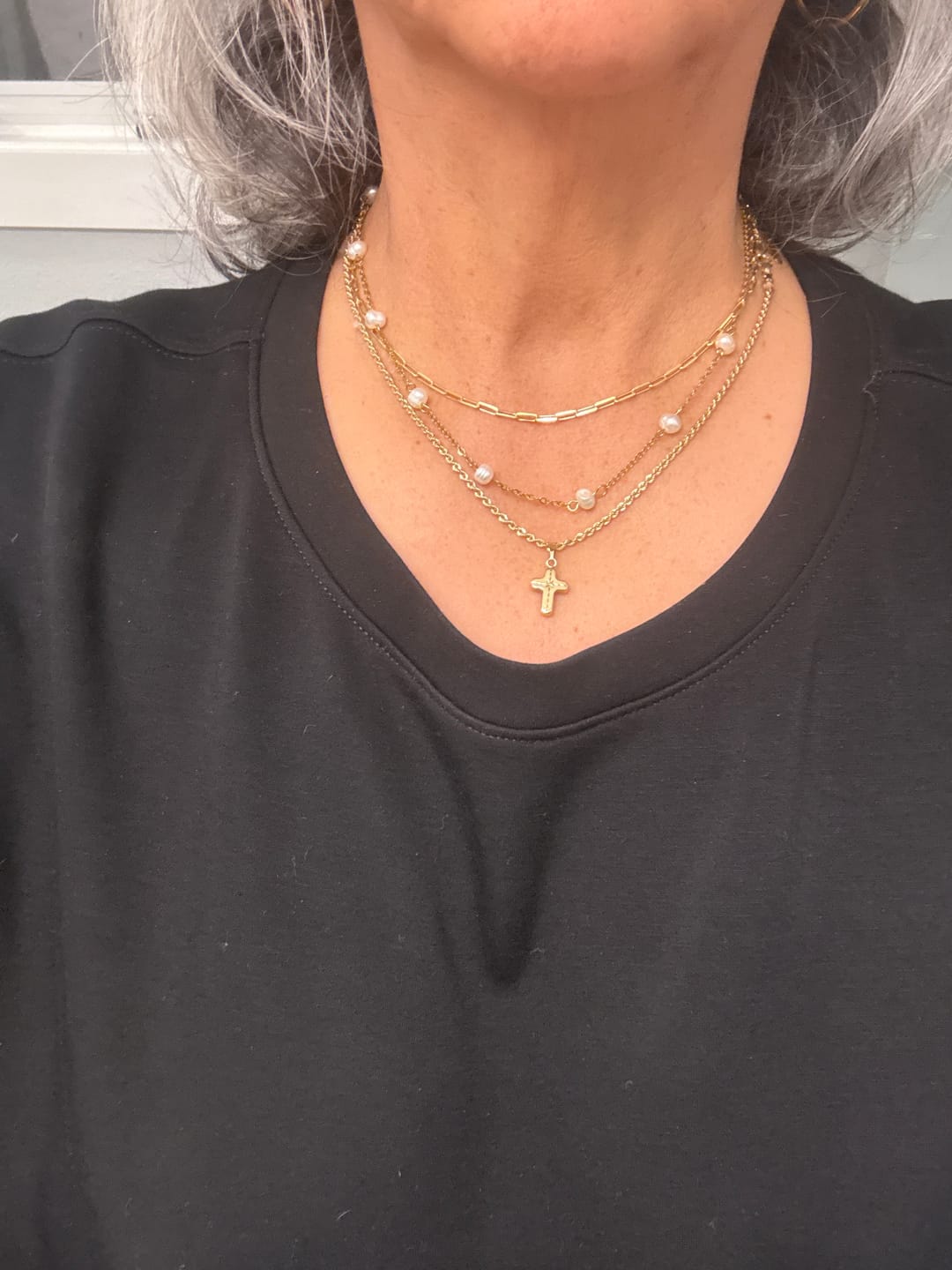 Customer photo review of Laney Pearl Necklace