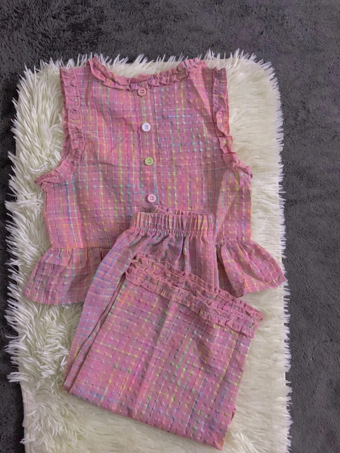 Customer photo review of Flare Top and Loose Pants Set