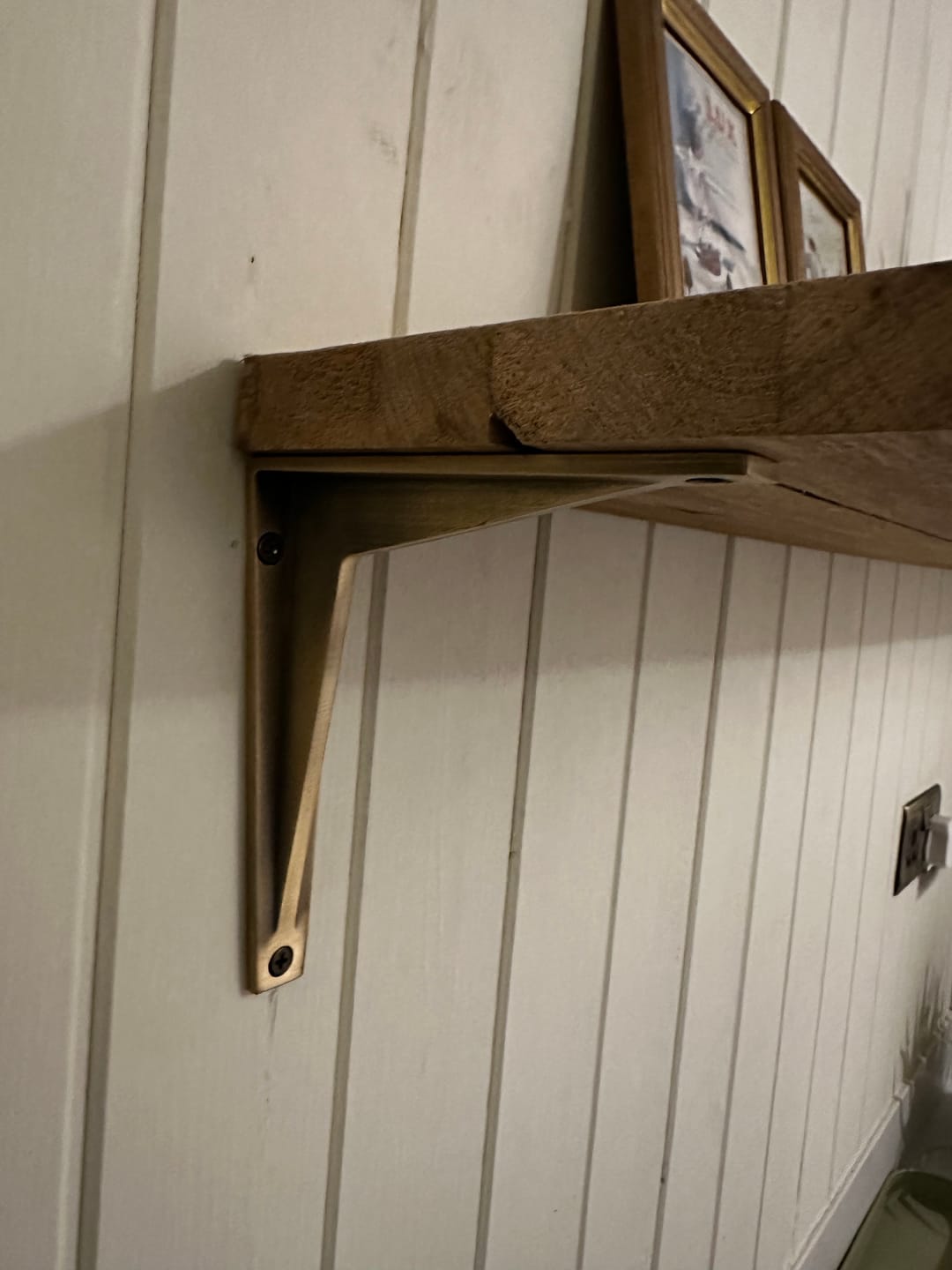Customer photo review of Heritage Shelf Bracket | Aged Brushed Brass