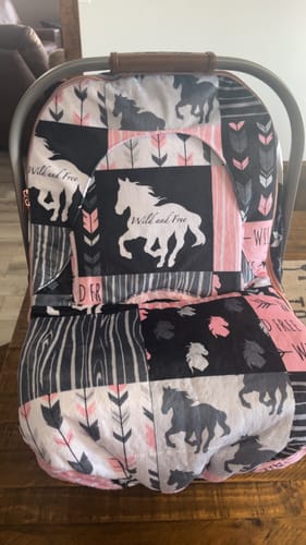 Customer photo review of Winter Cover - Horses Wild and Free (Pink)