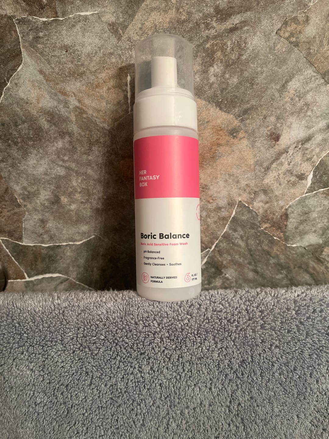Customer photo review of Boric Balance - Sensitive Boric Acid Foam pH Wash - Natural Ingredients