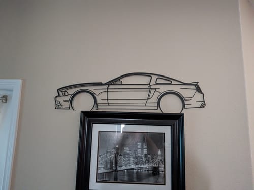 Customer photo review of Mustang GT 2013 Detailed Silhouette Metal Wall Art