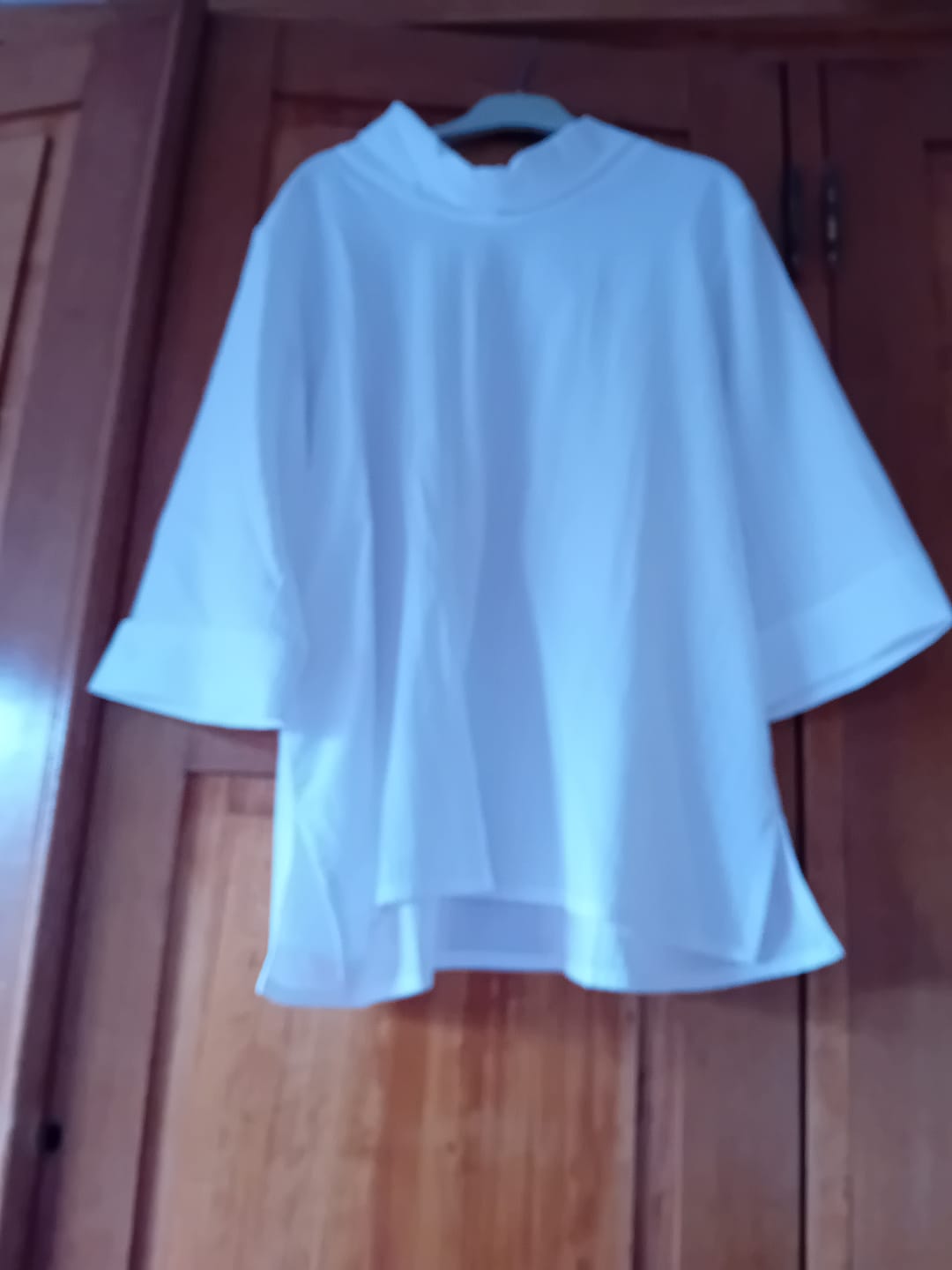 Customer photo review of Blouse Catherine bel armuré de coton blanc