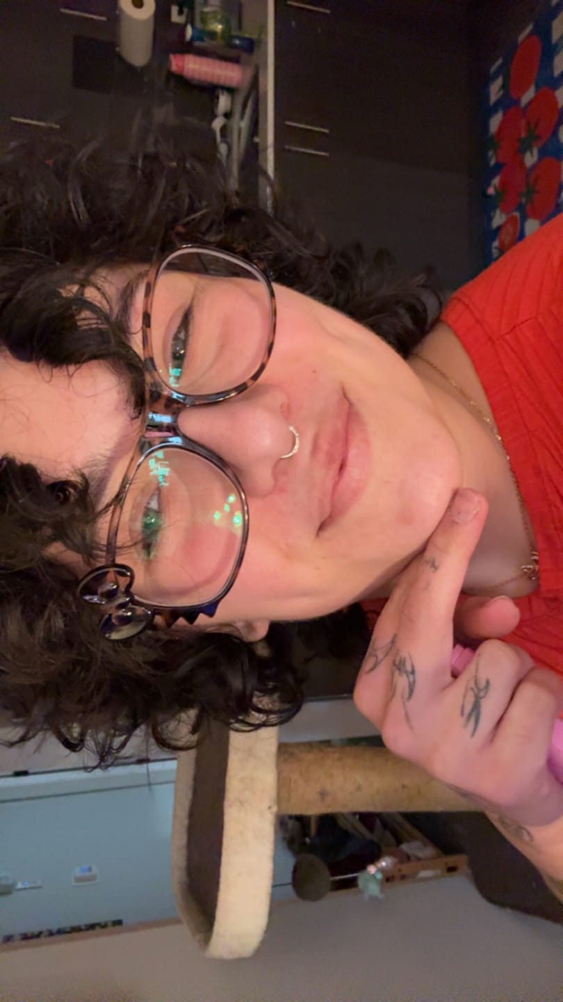 Customer photo review of Kitten Eyeglasses