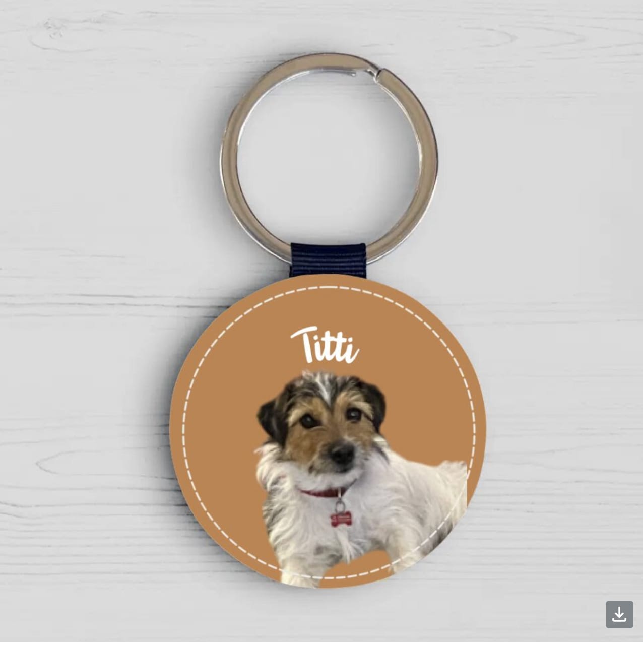 Customer photo review of Ritratto animale domestico - Portachiavi personalizzato