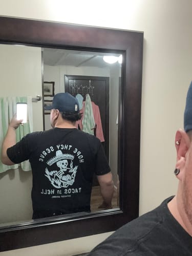 Customer photo review of TACOS TEE