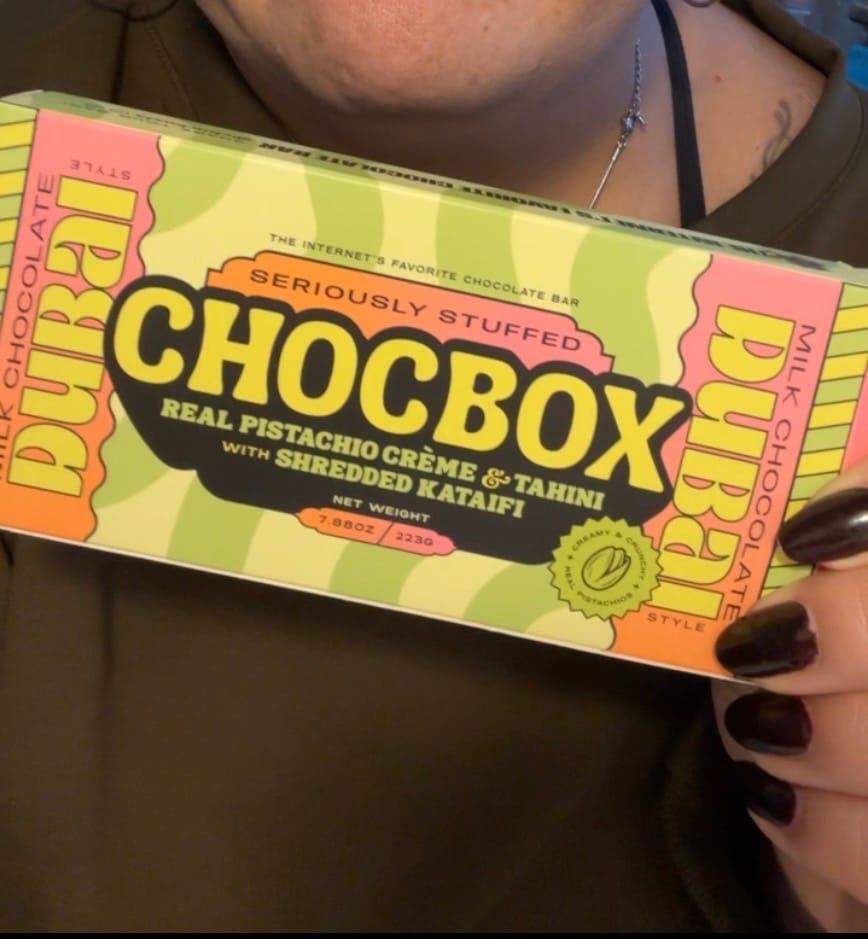 Customer photo review of Chocbox Dubai Milk Chocolate Bar