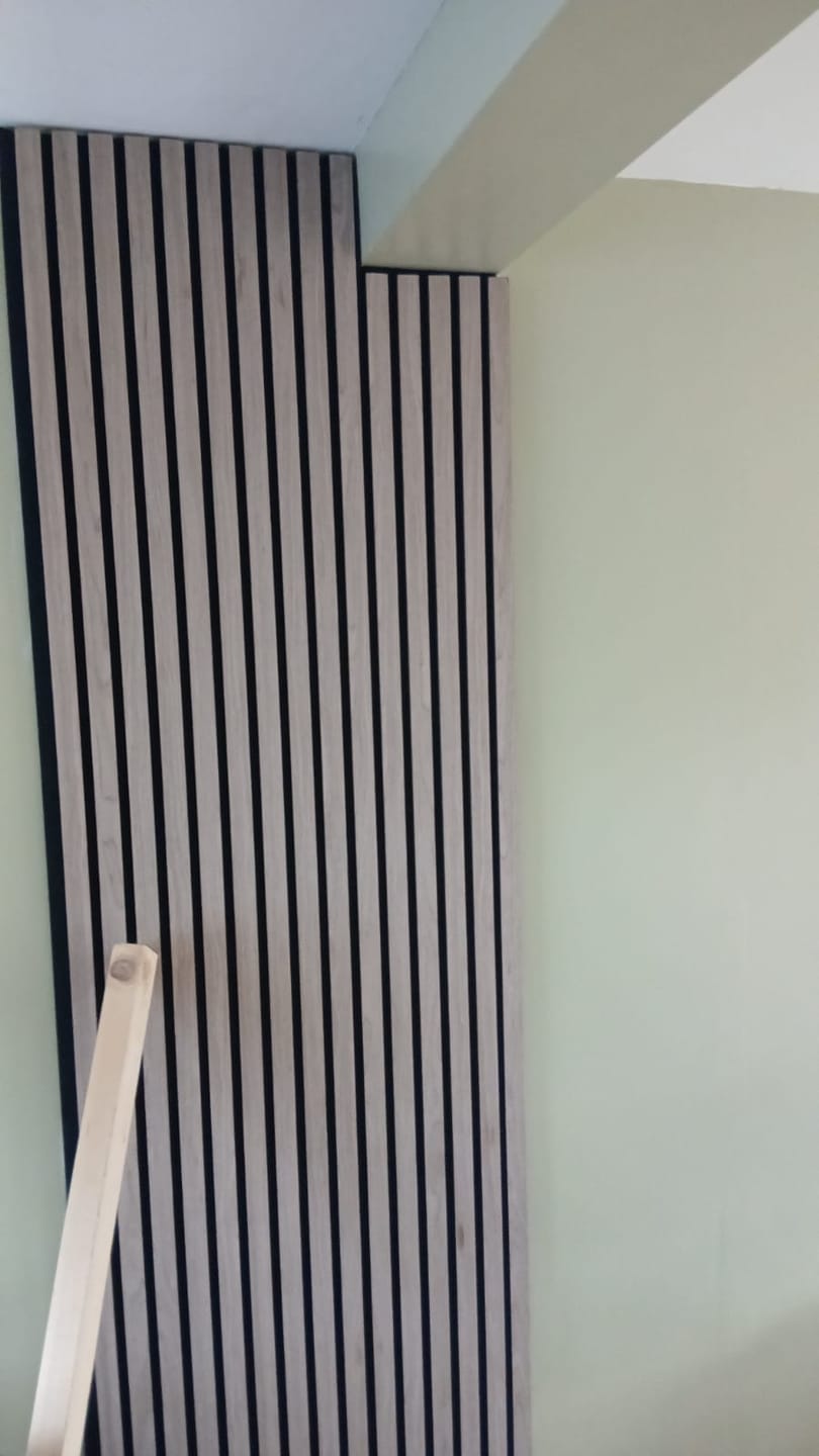 Customer photo review of Acoustic Slat Wall Panel - Walnut
