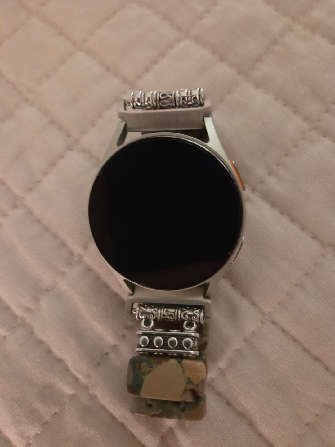 Customer photo review of Earth Tibetan Jasper Samsung Galaxy Stretch Watch Strap