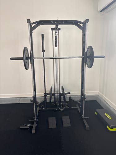 Customer photo review of RitFit PSR05 2.0 Multifunctional Smith Machine Power Rack with LAT-Pull Down System