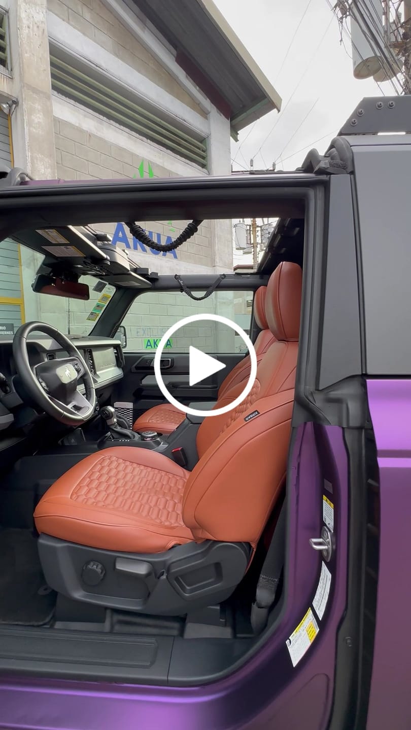 Customer video review of 2021+ Ford Bronco 2 Door Custom Leather Seat Covers