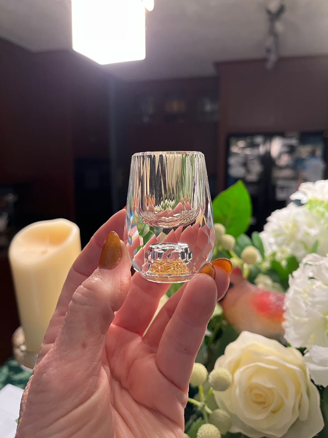 Customer photo review of Kin – Japanese Gold Foil Glass (1+1 Free)