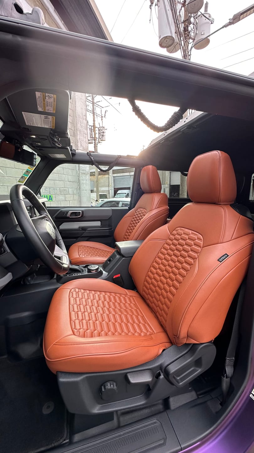 Customer photo review of 2021+ Ford Bronco 2 Door Custom Leather Seat Covers