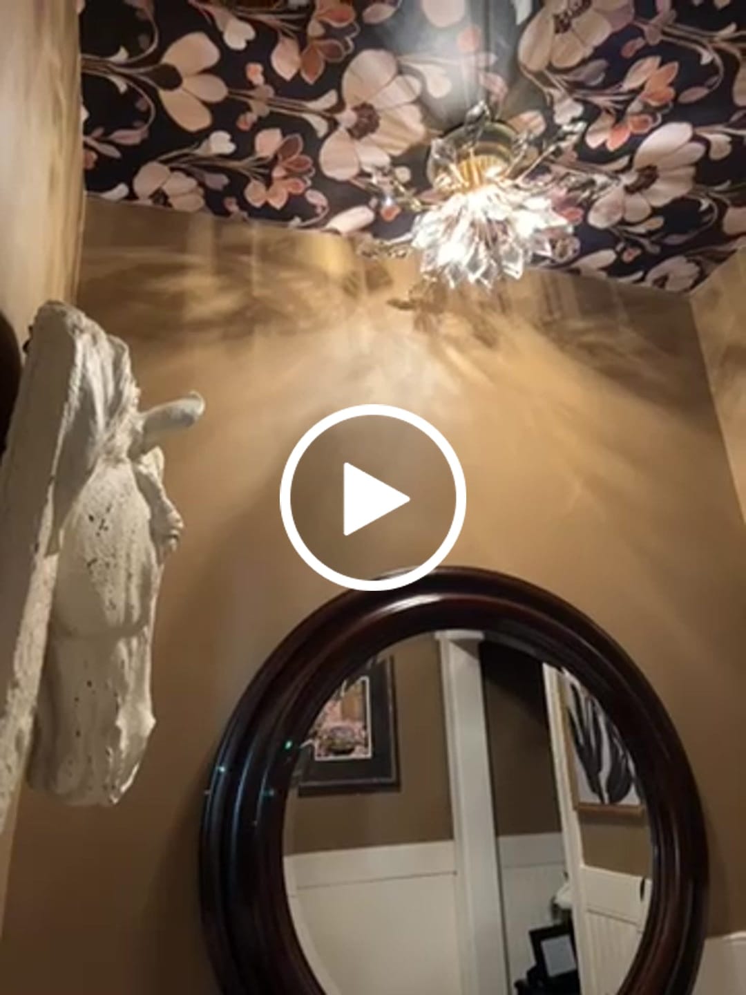 Customer video review of 4-Light Bloom Crystal Leaf Semi Flush Mount Light