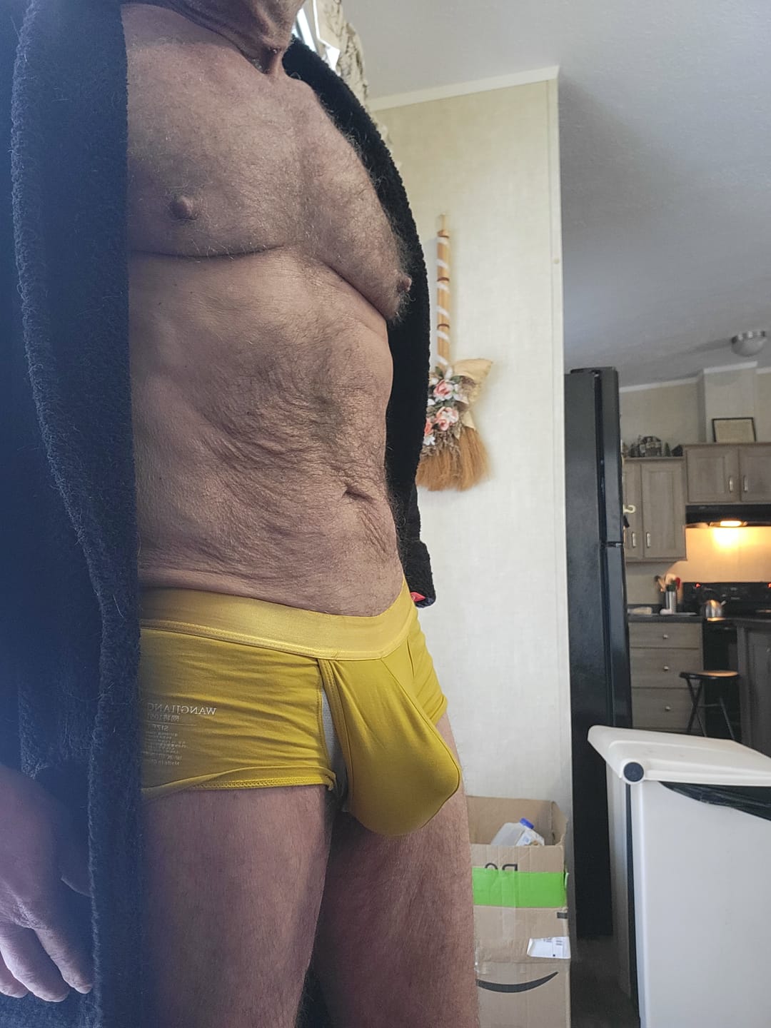 Customer photo review of 2 Pack Men's Large Pouch Casual Underwear