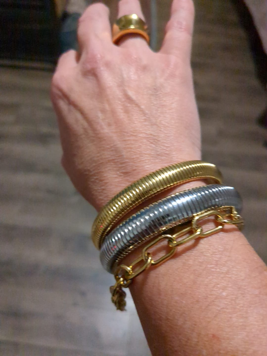 Customer photo review of Tulum Chunky Paperclip Bracelet (Bundle)