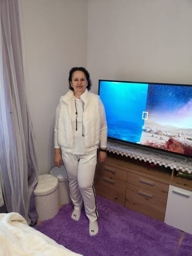 Customer photo review of Casual Two - piece Set of Women's Hooded Sweatshirt and Pants