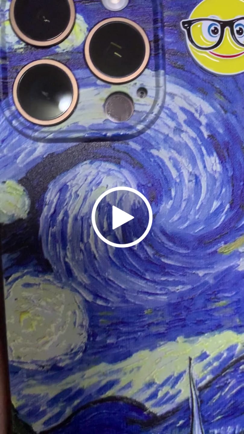 Customer video review of Van gogh embossed iPhone cases
