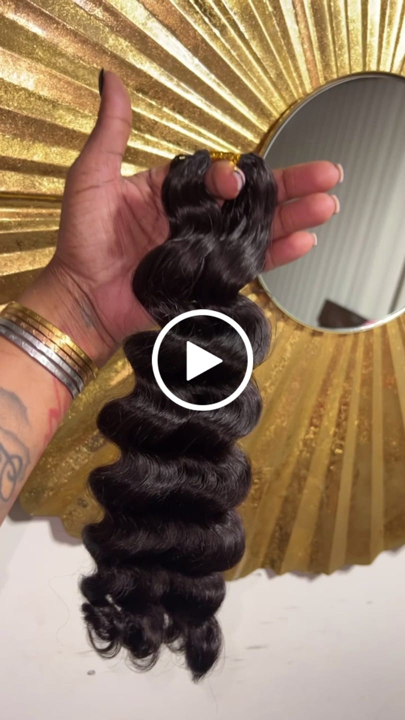 Customer video review of Wholesale - Natural Black Crochet Hair Extensions Human Hair (50 Strands Per Bundle)
