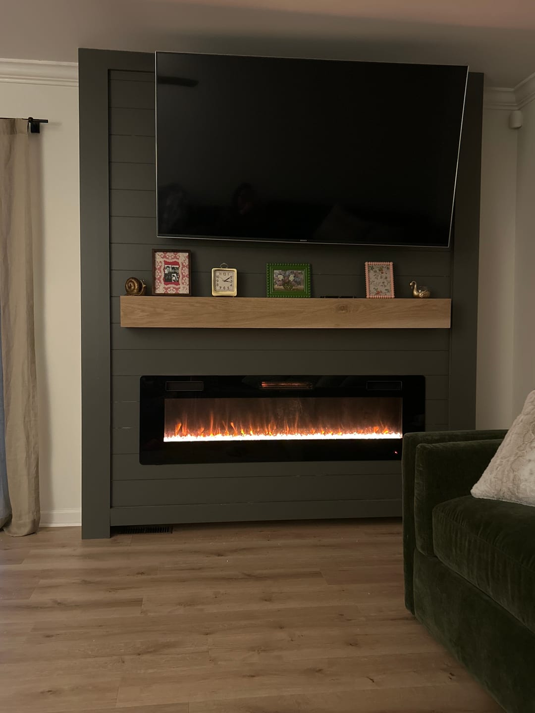 Customer photo review of White Oak Fireplace Mantel