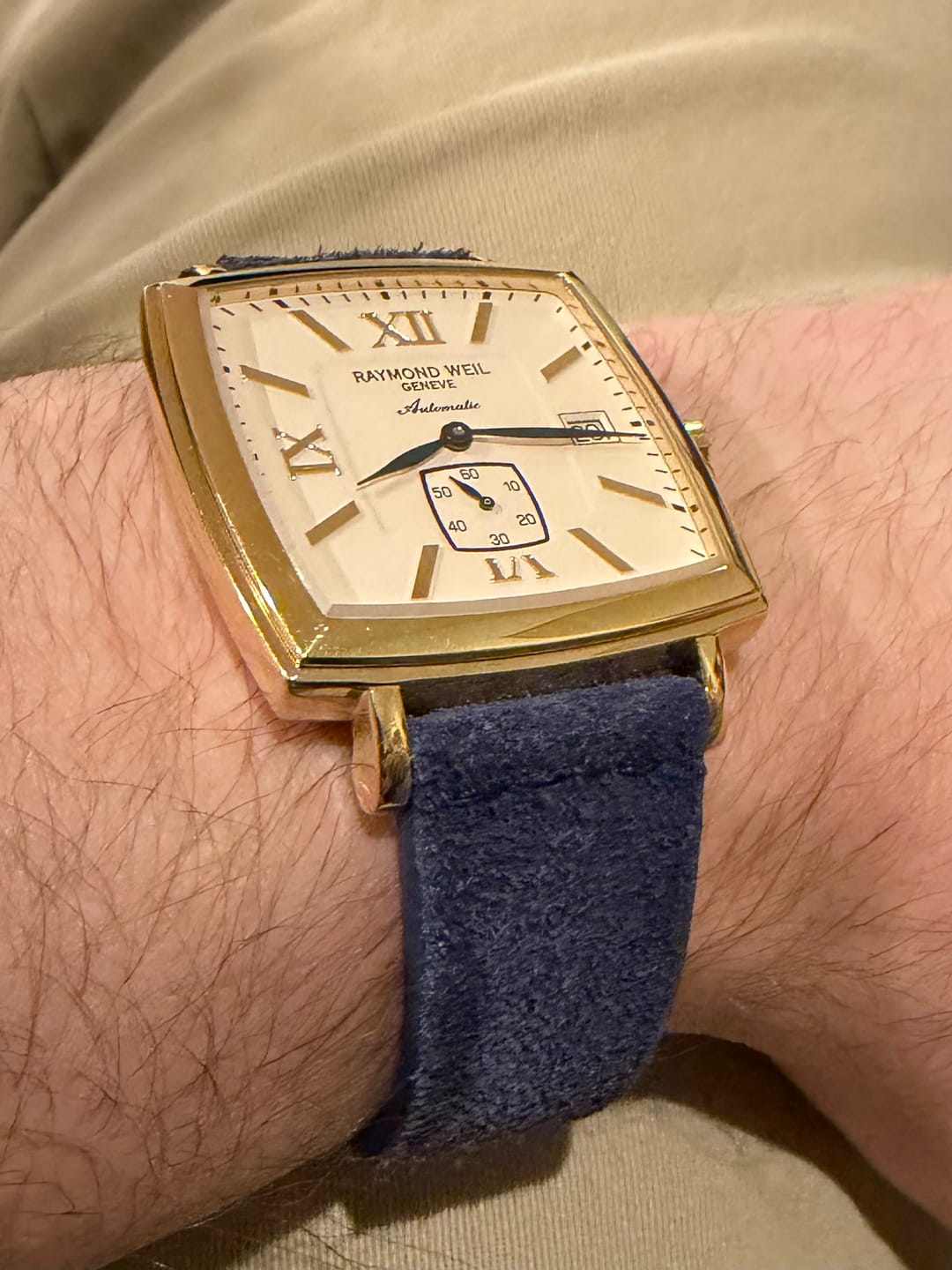 Customer photo review of Petrol Blue Suede