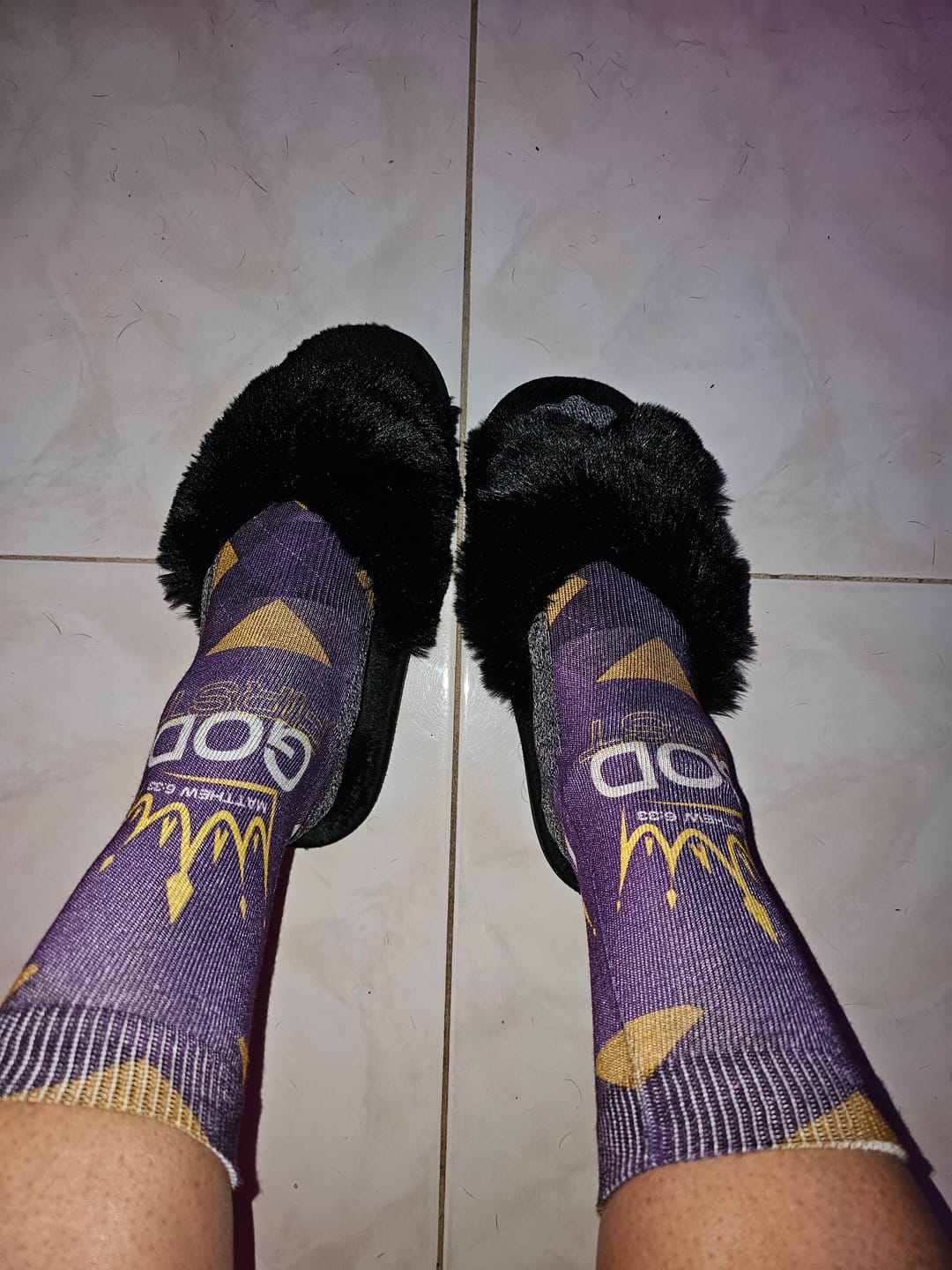 Customer photo review of The Armor of God - Bible Verse Crew Socks