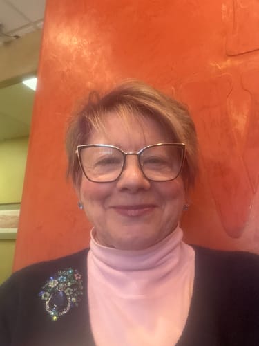 Reviewer's selfie showing her smooth facial skin after using the Grass Fed Tallow & Honey Balm.