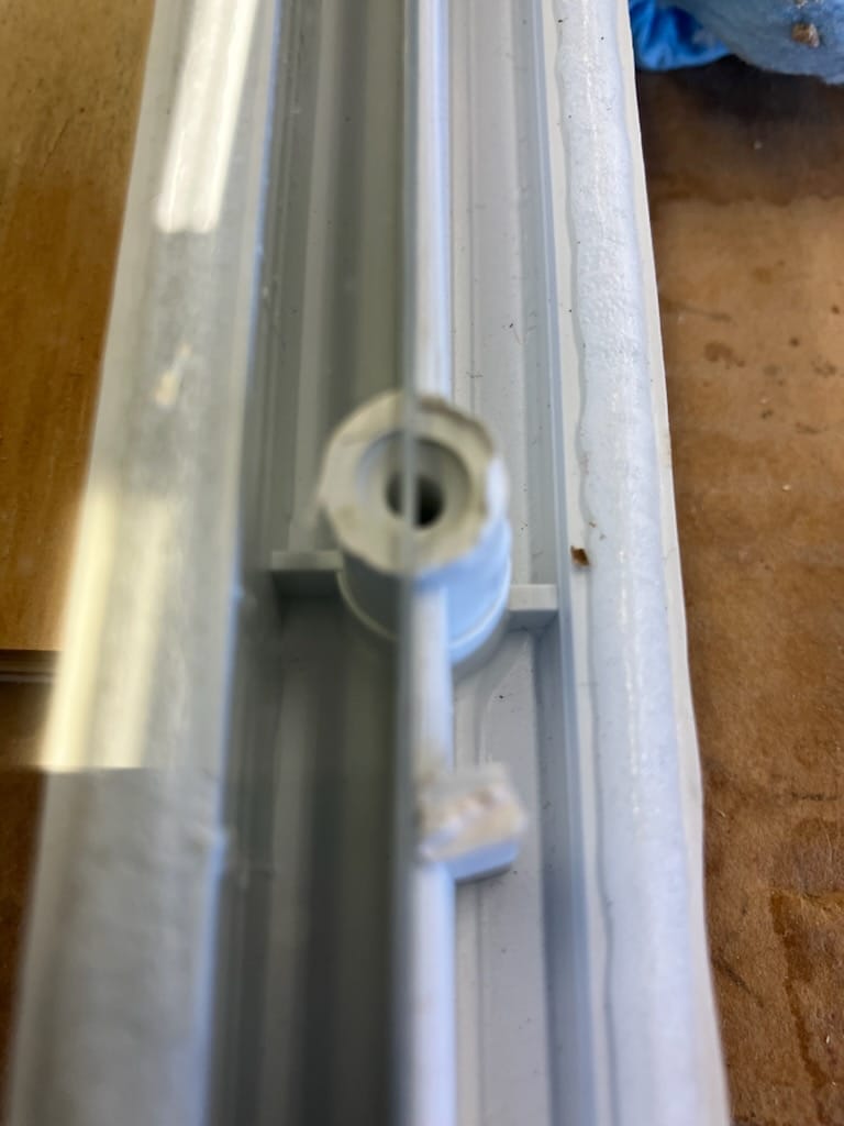 Customer photo review of Clear 9 Lite Glass and Frame Kit (Interior 1 3/8" Door Thickness - Half Lite)