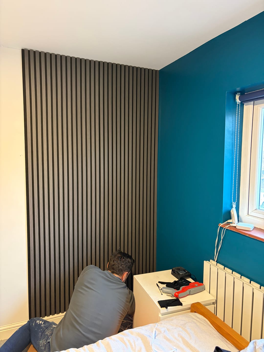 Customer photo review of Premium Acoustic Wall Panels - Dark Grey