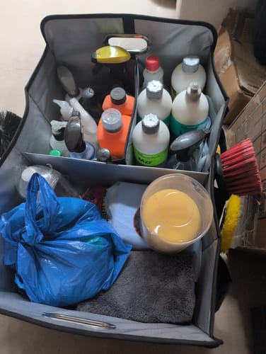 Customer photo review of Car Trunk Organizer for Cleaning, Tools & Travel – Heavy Duty & Foldable