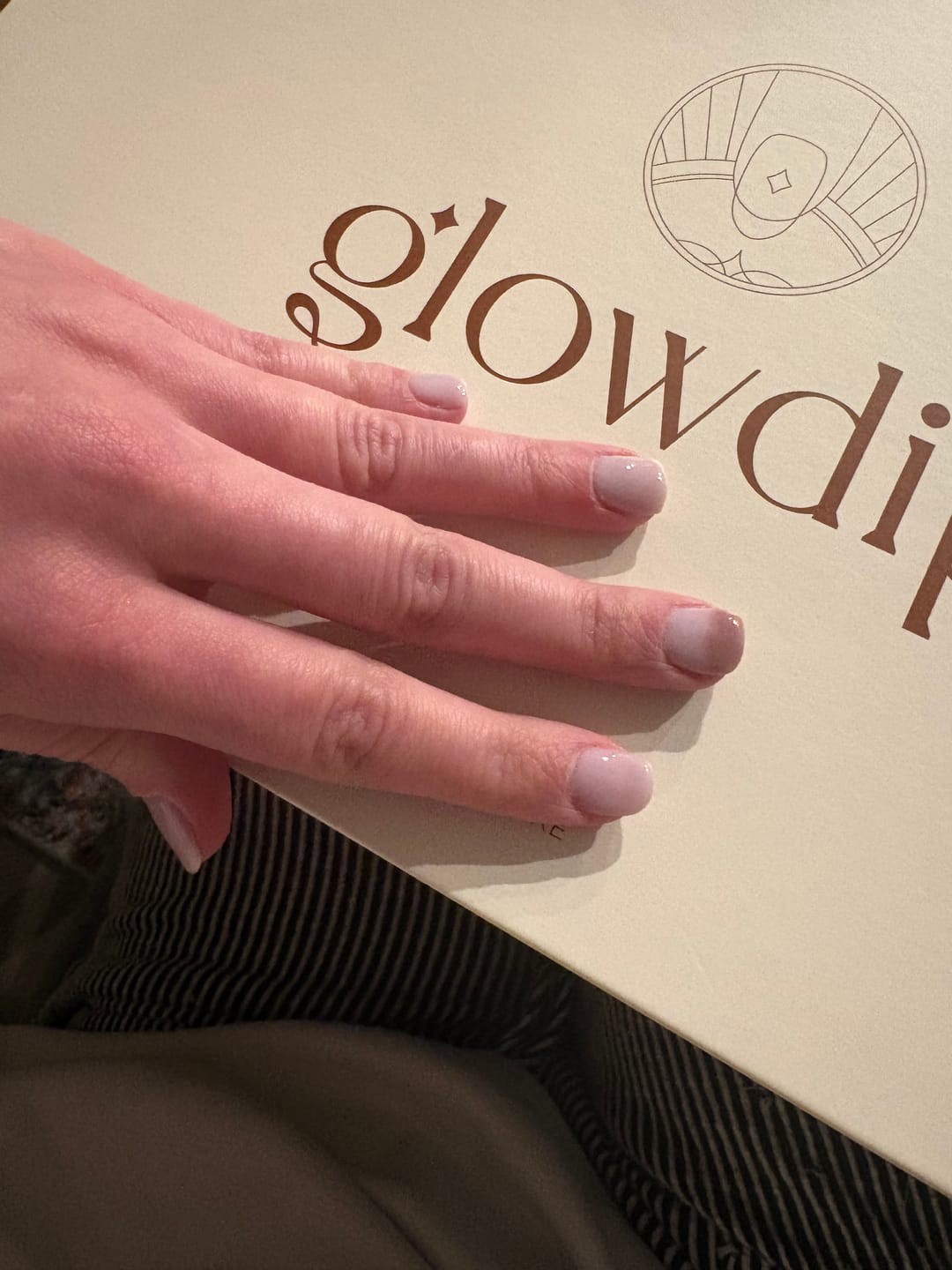 Customer photo review of Glow Of The Sky Dipping Powder