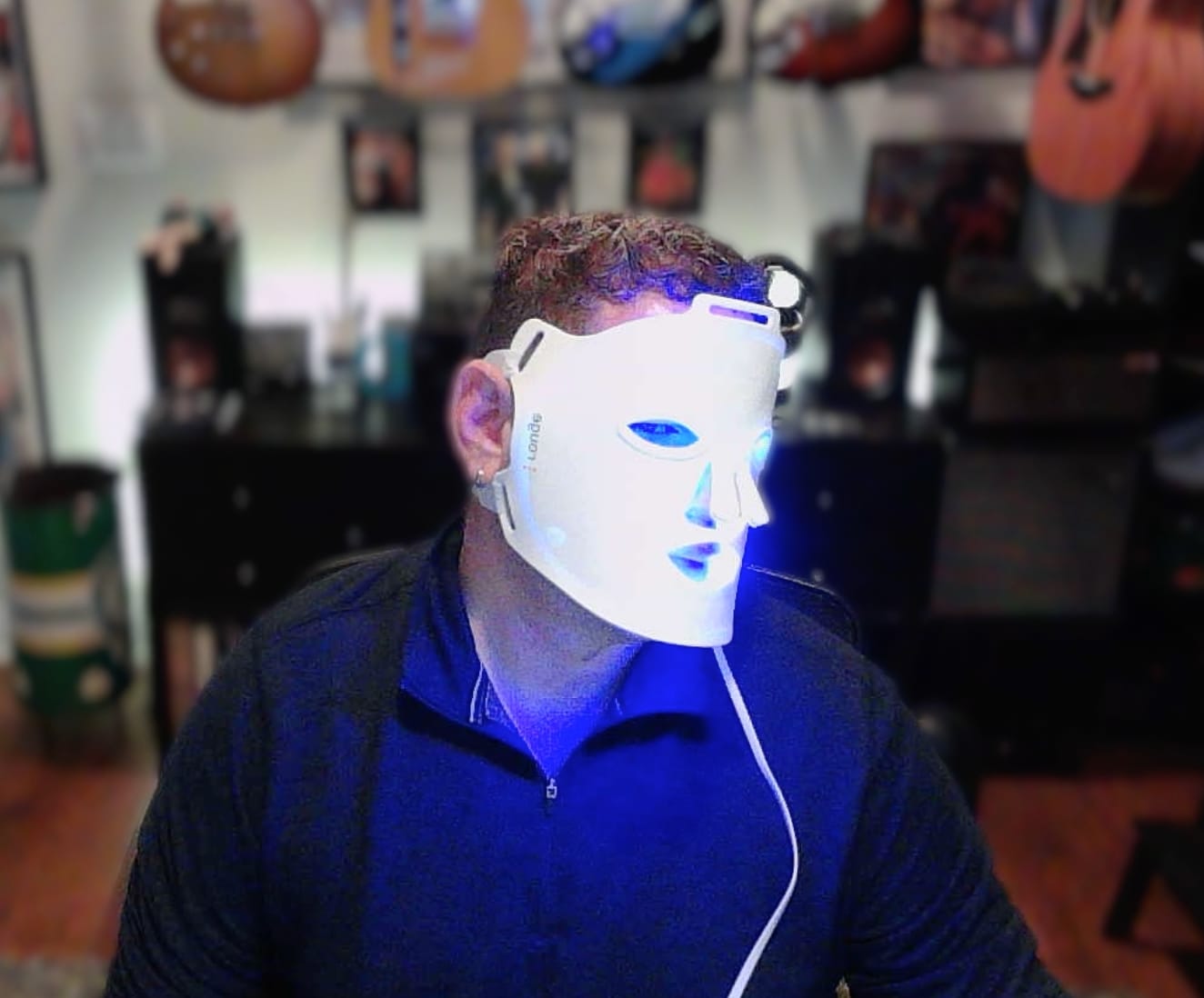 Customer photo review of Elite Red Light Therapy Face Mask