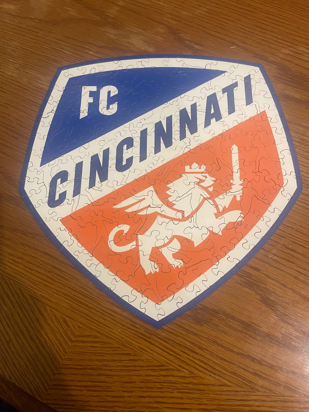 Customer photo review of FC Cincinnati® Logo - Wooden Puzzle