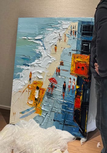 Customer review photo for Plaster Art Texture Painting #SG384