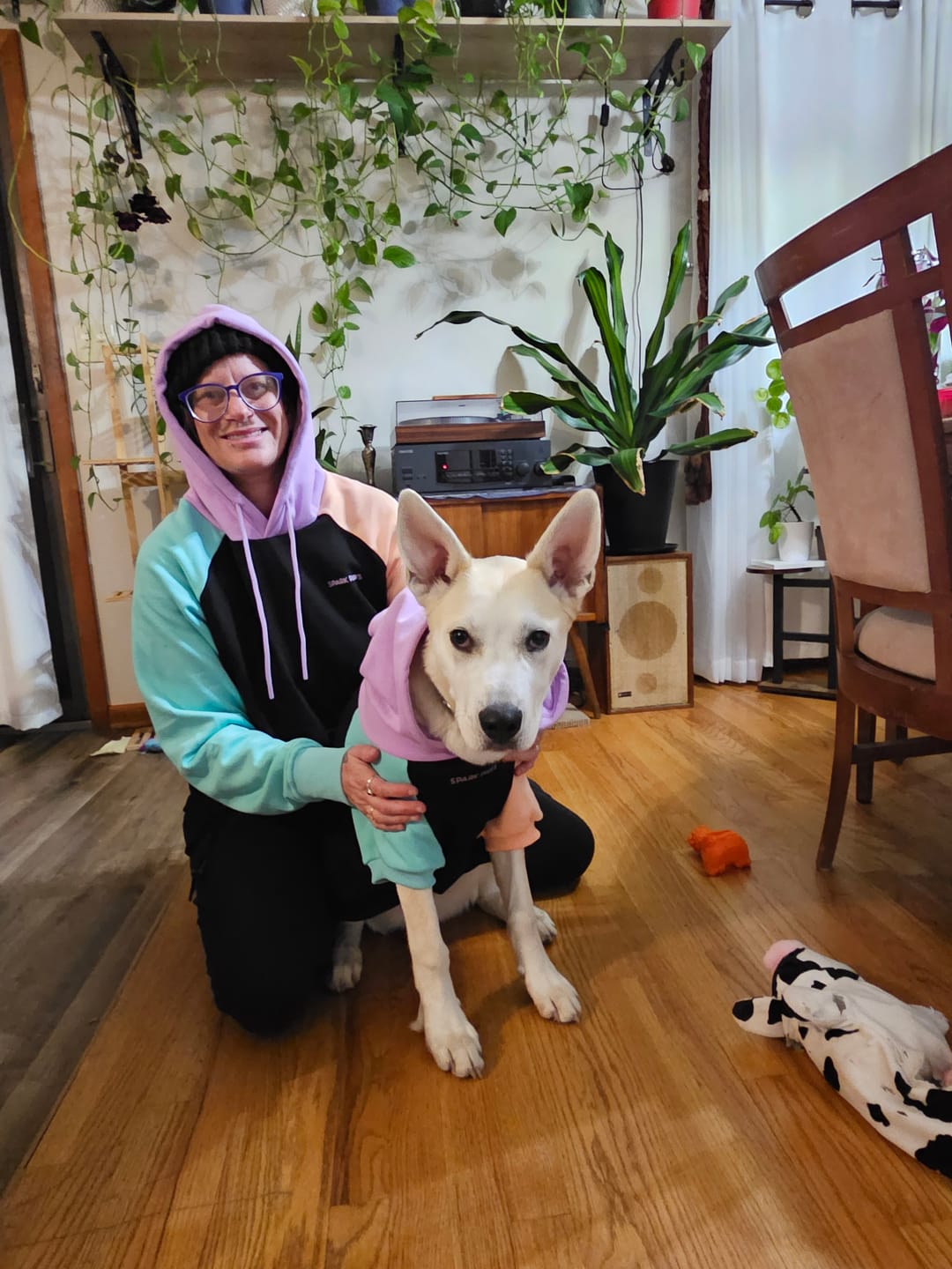 Customer photo review of Color Block Human Hoodies