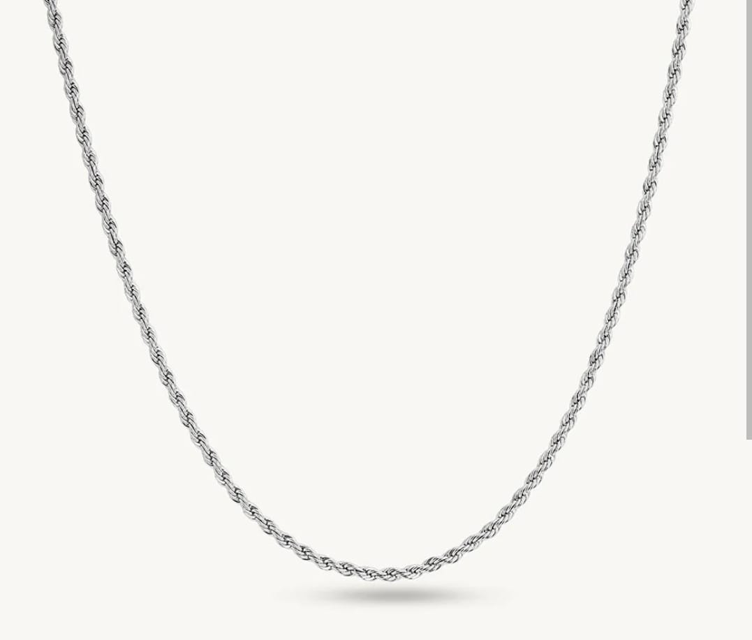 Customer photo review of Silver-Toned Rope Chain for Men