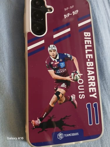 Customer photo review of Coque joueur LOUIS BIELLE-BIARREY LBB UBB BORDEAUX BEGLES - TEAMCOQUES