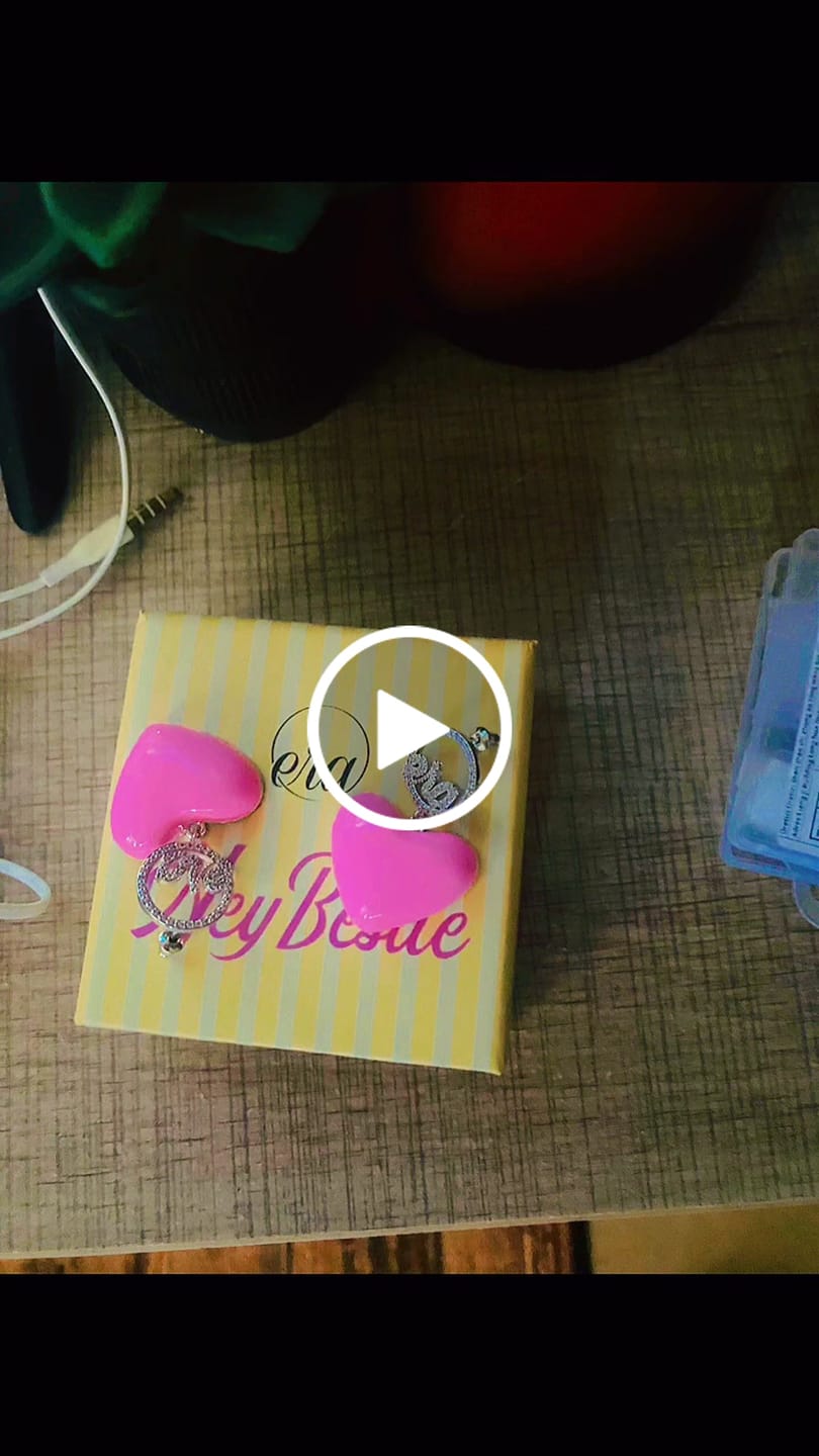 Customer video review of Pink Era Adore Silver Earrings