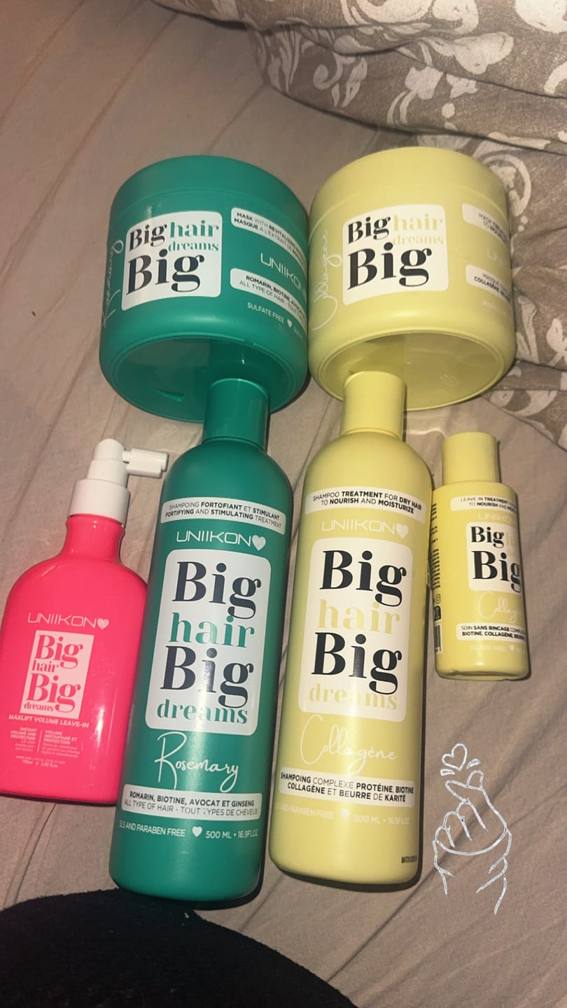 Customer photo review of Gamme Collagène - Kit complet - Shampooing, masque et leave-in