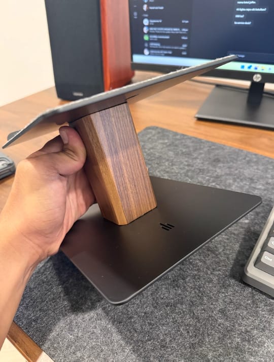 Customer photo review of Edifier Desktop Speaker Stand Wood